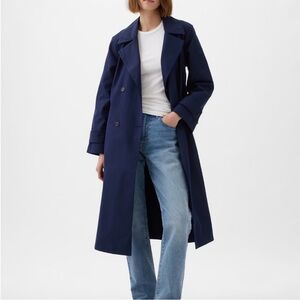 Gap Navy Icon trench coat, size M